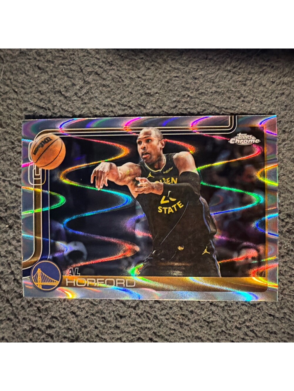2025-26 Topps Chrome Al Horford #91 Wave Refractor Golden State Warriors